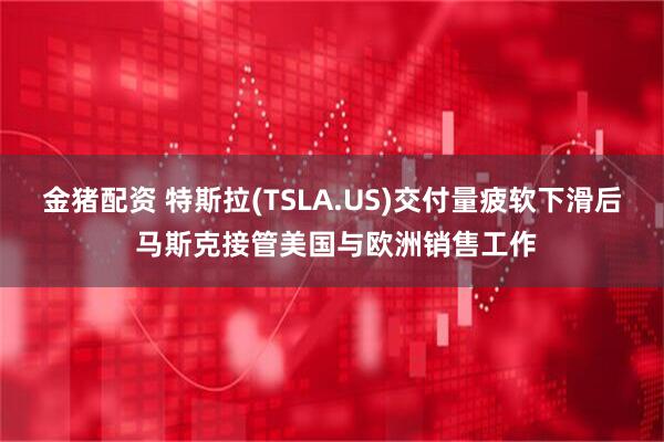 金猪配资 特斯拉(TSLA.US)交付量疲软下滑后 马斯克接管美国与欧洲销售工作